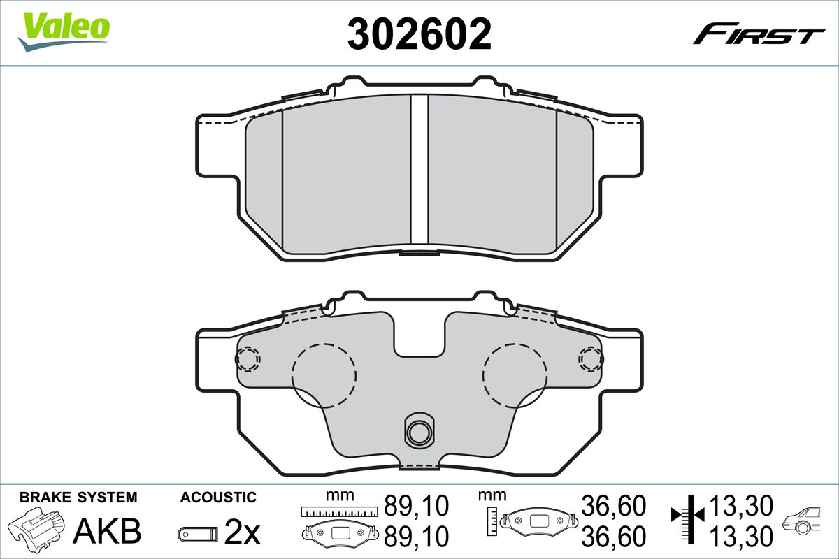 VALEO Fékbetét, mind 302602_VALEO